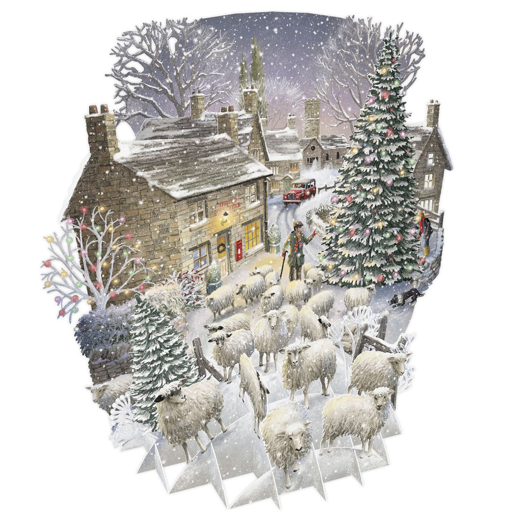 Paper D’Art Winter Sheep, 3D Pop Up Christmas Card