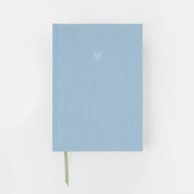 Load image into Gallery viewer, Caroline Gardner Blue Embossed Heart A5 Hardback Lined Notebook
