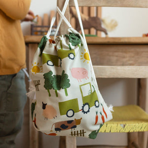 Plewsy Farm Drawstring Bag