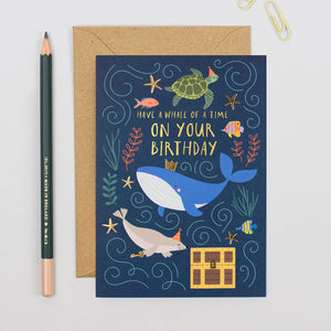 Mifkins Whale Of A Time Birthday Card
