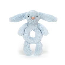 Load image into Gallery viewer, Jellycat Bashful Blue Bunny Ring Rattle
