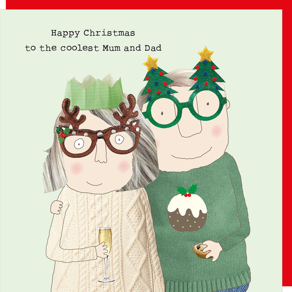 Rosie Made A Thing Coolest Mum & Dad Christmas Card
