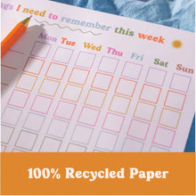 Load image into Gallery viewer, Good Tuesday A5 Kids Weekly Planner Pad / Things I Need To Remember
