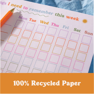 Good Tuesday A5 Kids Weekly Planner Pad / Things I Need To Remember