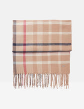 Load image into Gallery viewer, Joules Wetherby Tan Check Scarf
