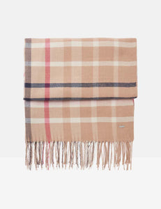 Joules Wetherby Tan Check Scarf