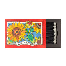 Load image into Gallery viewer, The Matchbox Maker Boxed Safety Matches Sunflowers Illustrated By Matthew Rice
