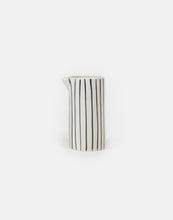 Load image into Gallery viewer, Caroline Gardner Mono Stripe Hand Painted Stoneware Milk Jug
