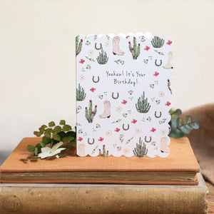 Toasted Crumpet Western Wildflowers Yeehaw! It's Your Birthday! Card