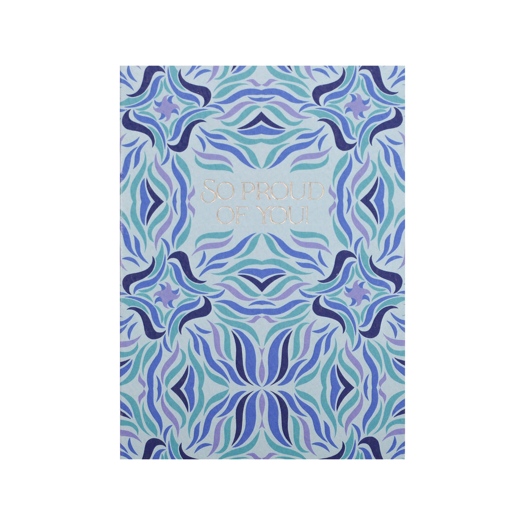 Grace Jackson Design So Proud of You in Iris Mint Swishes Card