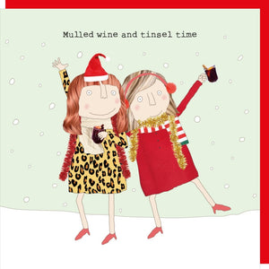 Rosie Made A Thing Mulled Wine And Tinsel Time Christmas Card