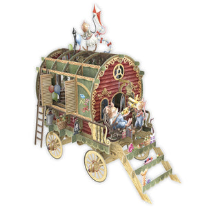 Paper D’Art Mouse Caravan, 3D Pop Up Greetings Card