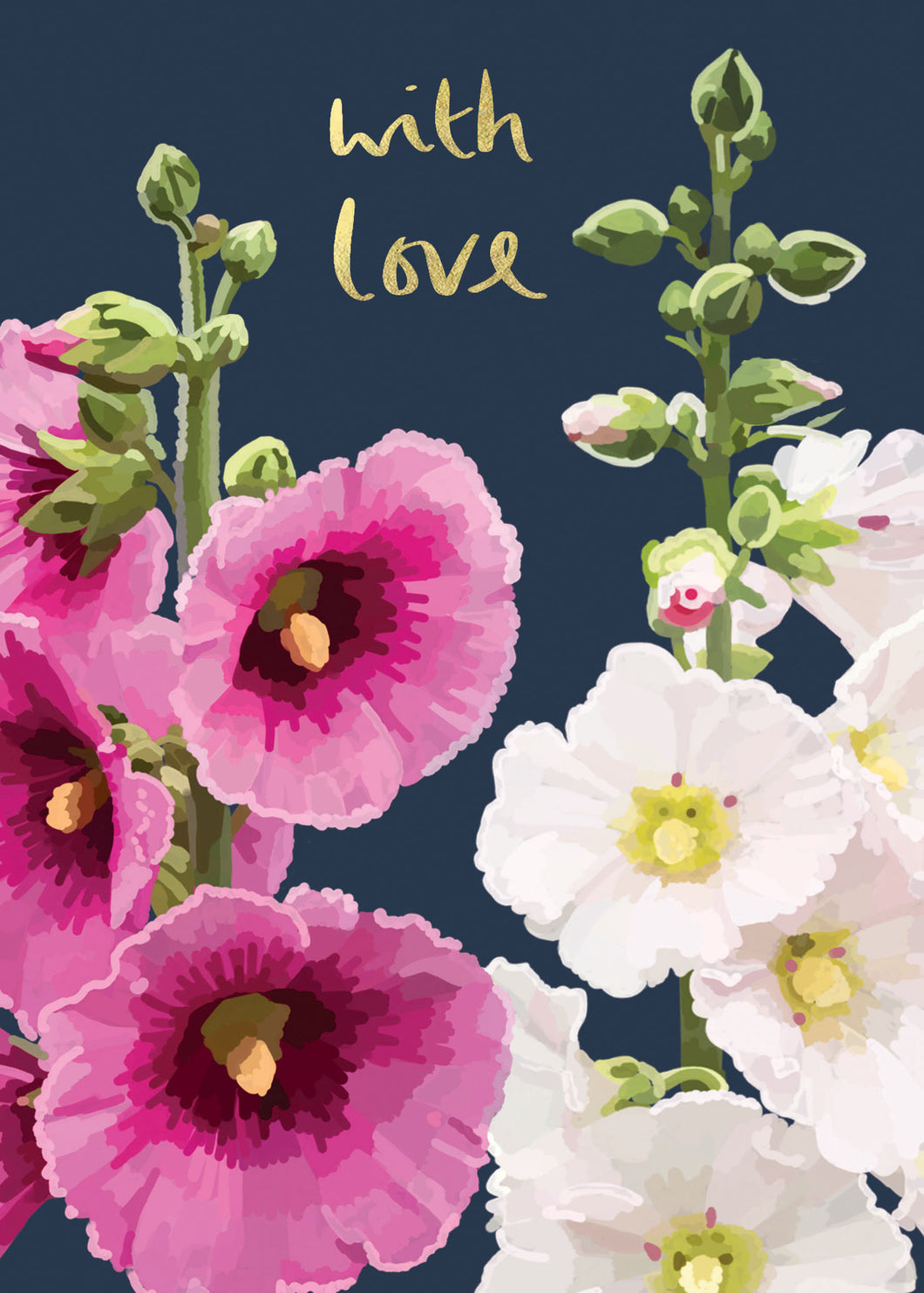 Sarah Kelleher Hollyhocks With Love Card