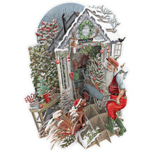 Load image into Gallery viewer, Paper D’Art Santa’s Shed, 3D Pop Up Christmas Card
