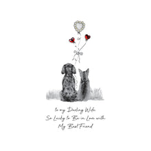 Load image into Gallery viewer, Five Dollar Shake Love &amp; Co To My Darling Wife So Lucky Valentine Card
