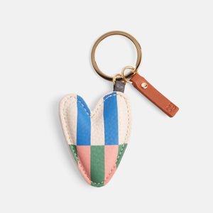 Caroline Gardner Multi Stripe Heart Keyring