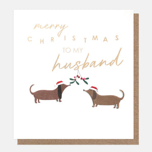 Caroline Gardner Merry Christmas To My Husband Sausage Dogs Card