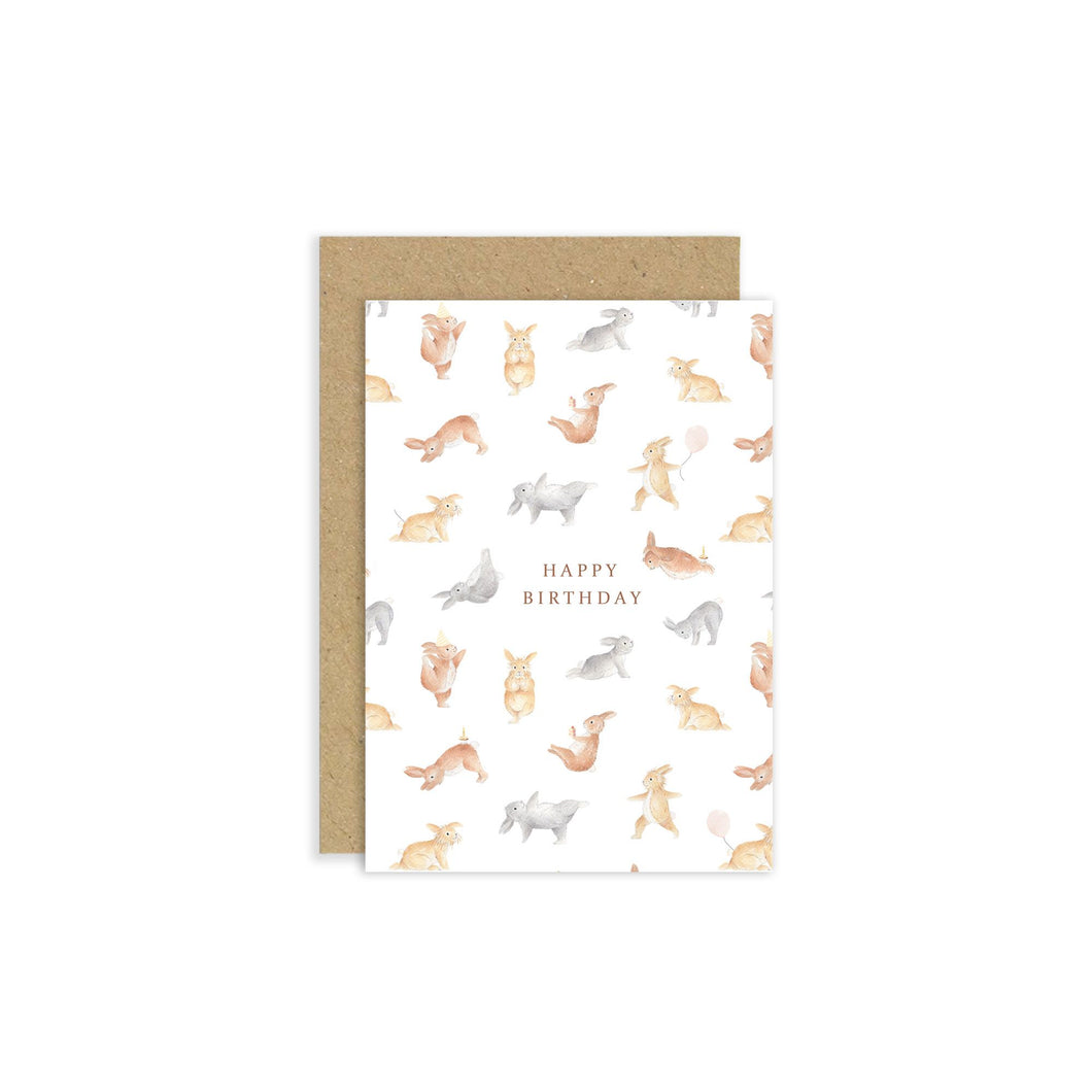 Little Roglets Happy Birthday Party Bunnies Card