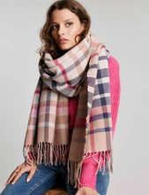 Load image into Gallery viewer, Joules Wetherby Tan Check Scarf
