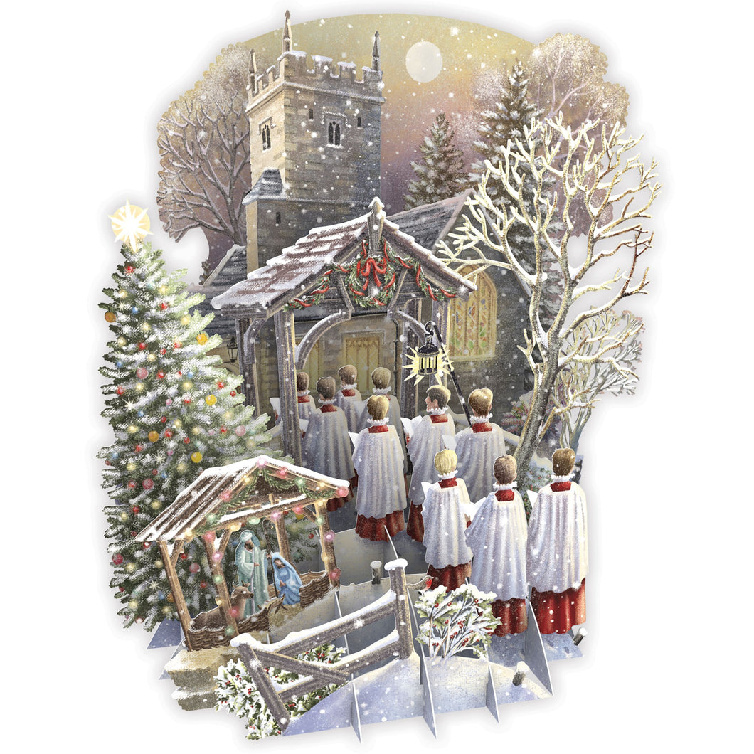 Paper D’Art Christmas Choir, 3D Pop Up Christmas Card