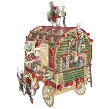 Load image into Gallery viewer, Paper D’Art Christmas Caravan, 3D Pop Up Christmas Greetings Card

