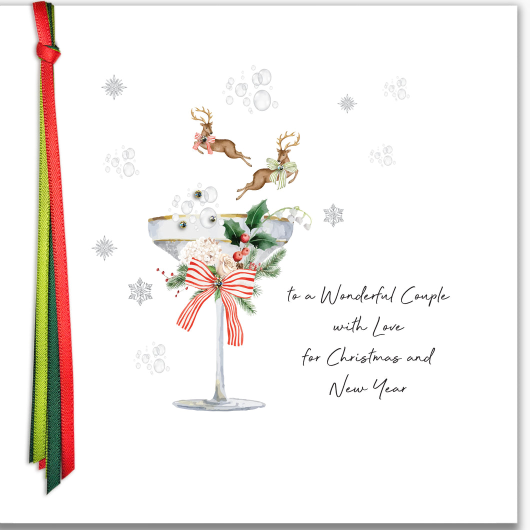 Five Dollar Shake Ribbon Candy To A Wonderful Couple With Love Christmas Card