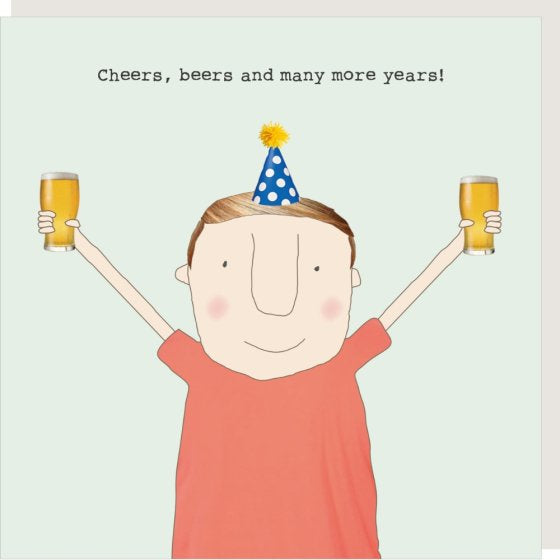 Rosie Made A Thing Cheers Beers Birthday Card