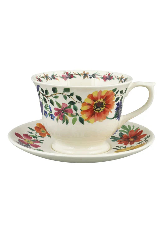 Emma Bridgewater Garden Flowers Large Teacup & Saucer
