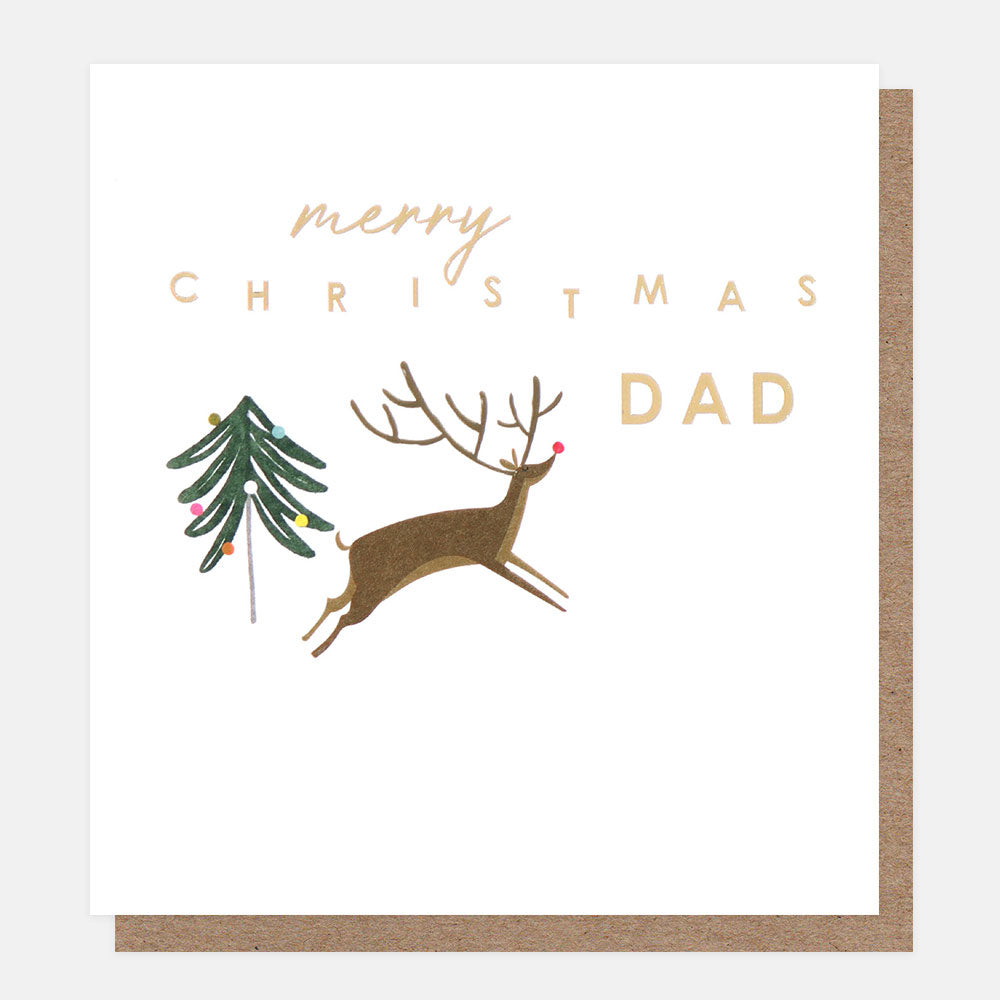 Caroline Gardner Merry Christmas Dad Reindeer & Tree Card