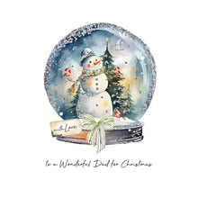 Load image into Gallery viewer, Five Dollar Shake Always Believe To a Wonderful Dad for Christmas (Snowglobe) Card
