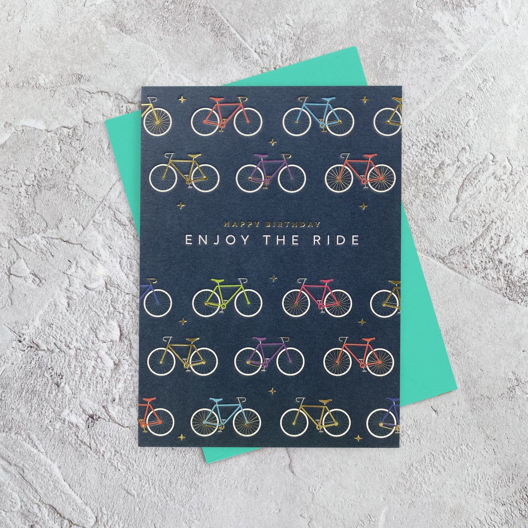 Heyyy Cards ‘I'mPressed Chroma’ Enjoy The Ride Bicycles Birthday Card