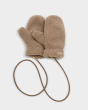 Load image into Gallery viewer, Katie Loxton Teddy Mittens With Cord / Tan / One Size
