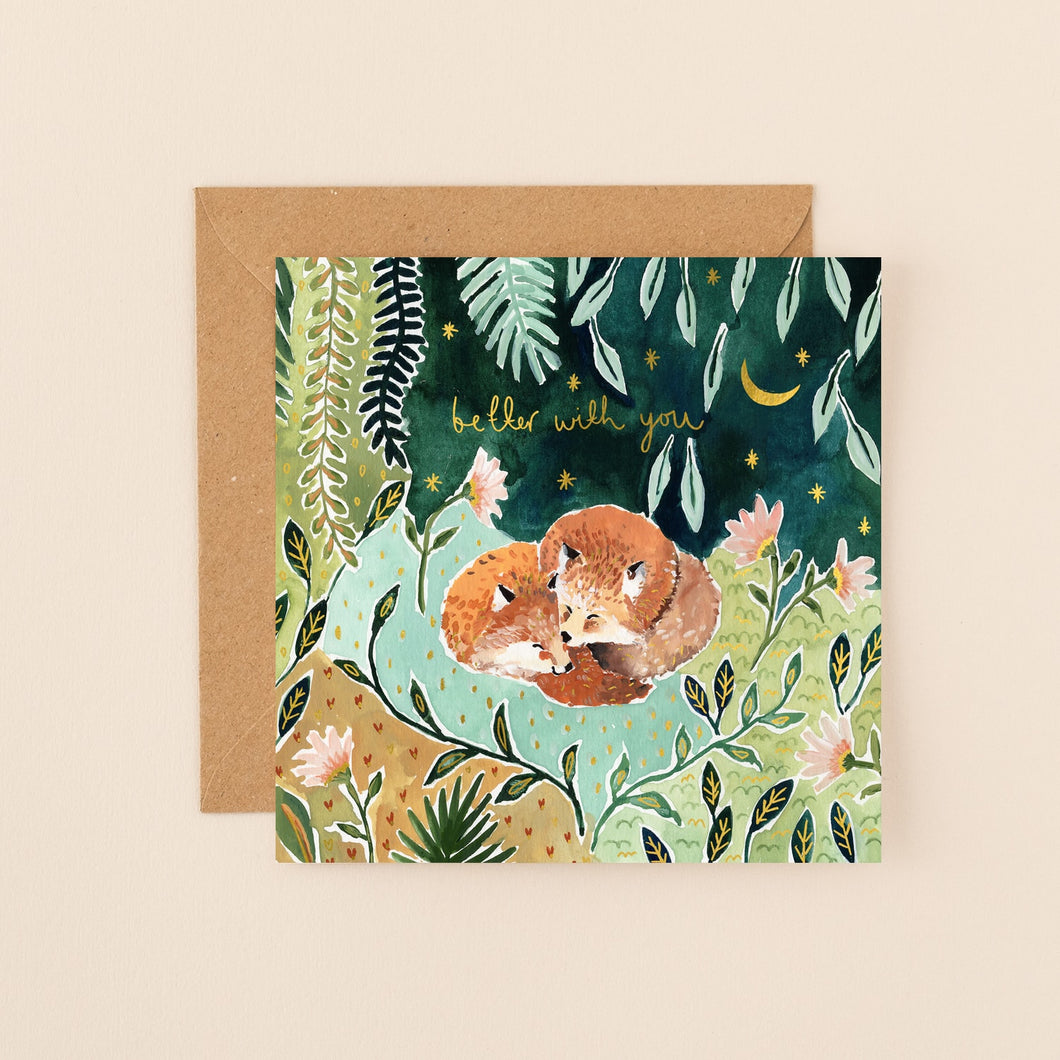 Louise Mulgrew Fox Couple Better With You Card