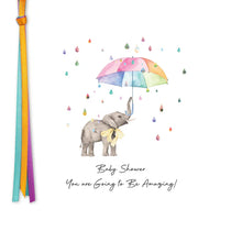 Load image into Gallery viewer, Five Dollar Shake Ribbon &amp; Roses Baby Shower You’re Going To Be Amazing Card
