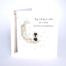 Load image into Gallery viewer, Five Dollar Shake Small Ribbons &amp; Roses They Walk By Our Sides For A Little While But Into Our Hearts Forever (Dog) Sympathy Card
