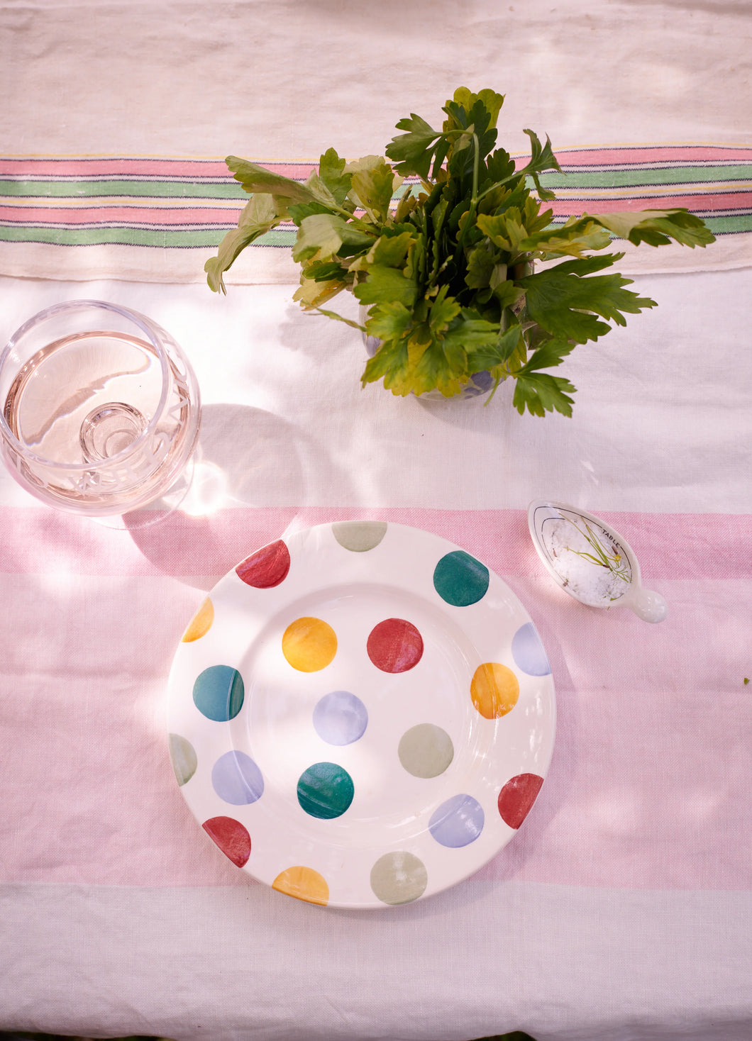 Emma Bridgewater Big Polka Dots Medium Dinner Plate, 8.5 Inch