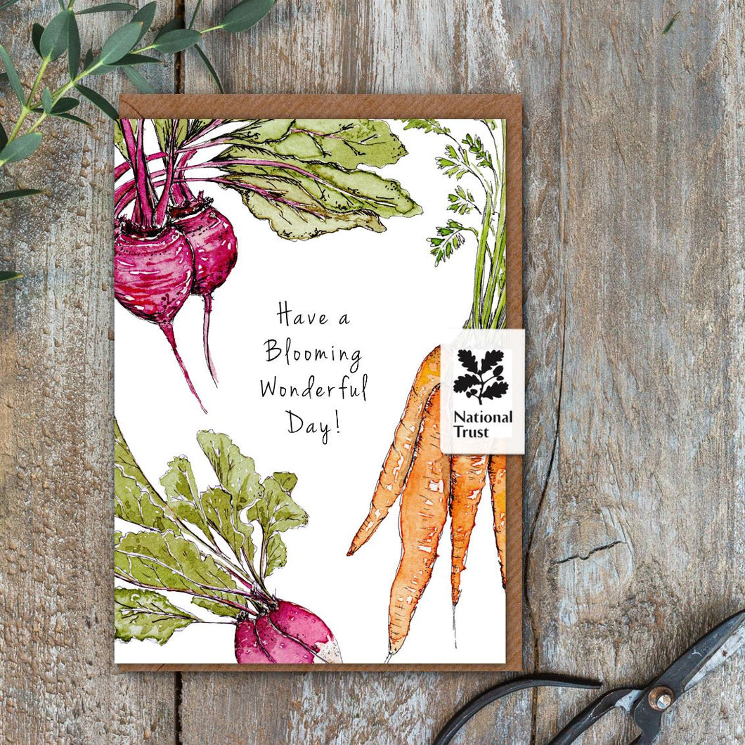 Toasted Crumpet Have a Blooming Wonderful Day (Garden Vegetables Pure) Card