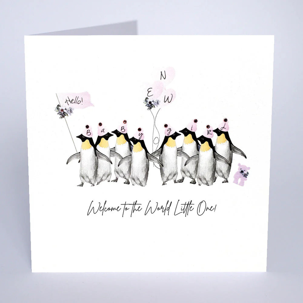 Five Dollar Shake Welcome To The World Little One! New Baby Girl Card