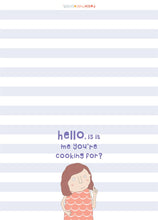 Load image into Gallery viewer, Rosie Made A Thing Hello Tea Towel
