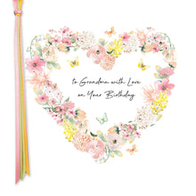 Load image into Gallery viewer, Five Dollar Shake Ribbon &amp; Roses To Grandma With Love On Your Birthday Card
