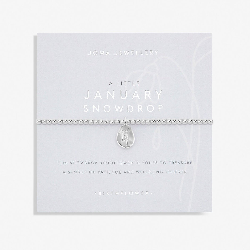 Joma Birth Flower A Little January Bracelet / Snowdrop