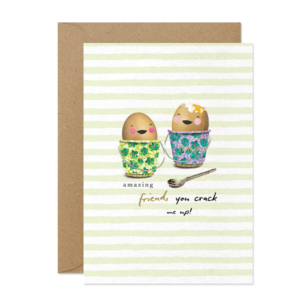 Stephanie Davies, Friend You Crack Me Up Eggs Card