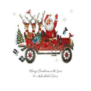 Five Dollar Shake Christmas Card Santa & Co Merry Christmas To A Wonderful Son