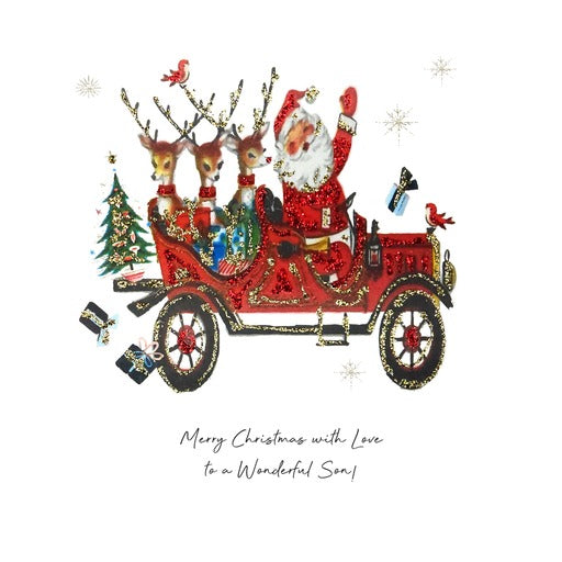 Five Dollar Shake Christmas Card Santa & Co Merry Christmas To A Wonderful Son