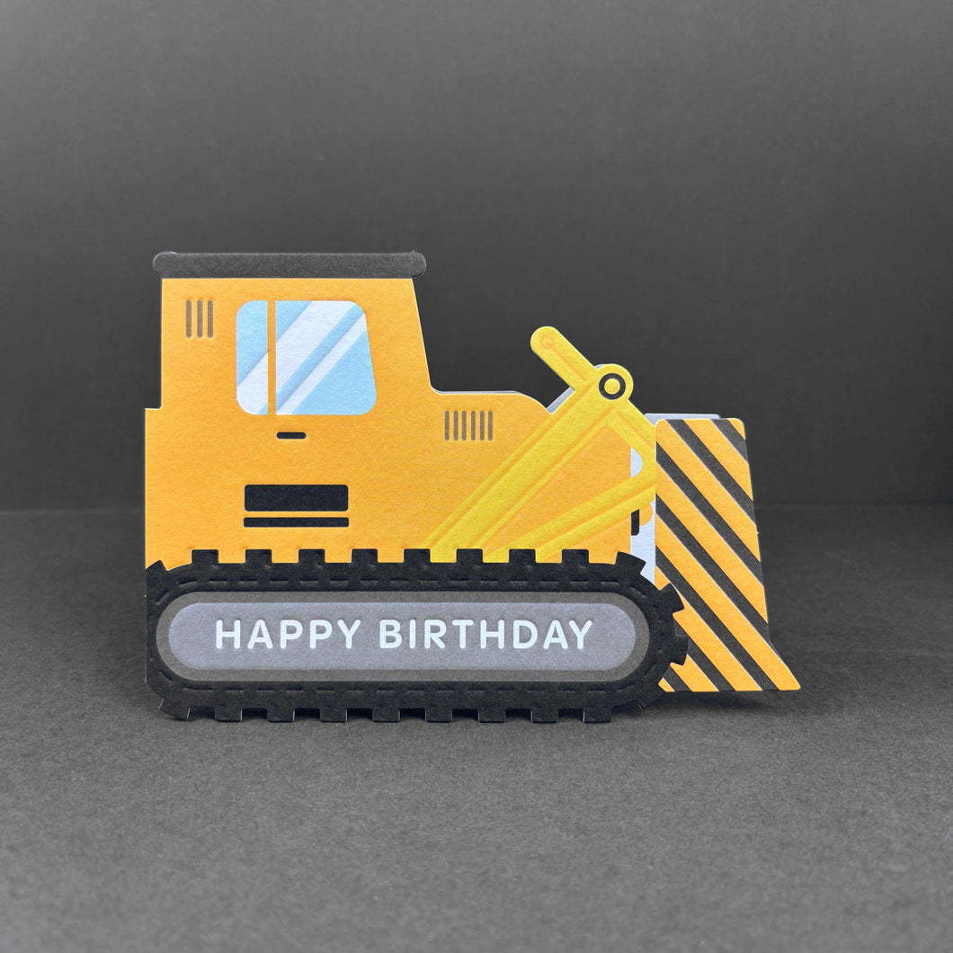 Heyyy Cards ‘Taking Shape’ Die Cut Digger Birthday Card
