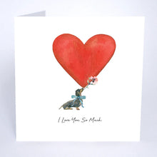 Load image into Gallery viewer, Five Dollar Shake Forget Me Not I Love You So Much (Dog) Valentine Card
