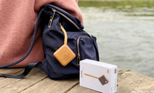 Load image into Gallery viewer, Gingko Design Mi Square Pocket Bluetooth Speaker / Natural Cherry Wood
