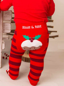 Blade & Rose Christmas Pudding Design Leggings / 0-2 Years