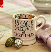 Load image into Gallery viewer, Emma Bridgewater Christmas Toast &amp; Marmalade Peace &amp; Love 1/2 Pint Mug
