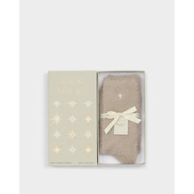 Load image into Gallery viewer, Katie Loxton Gift Boxed Fluffy Socks / Star / Taupe
